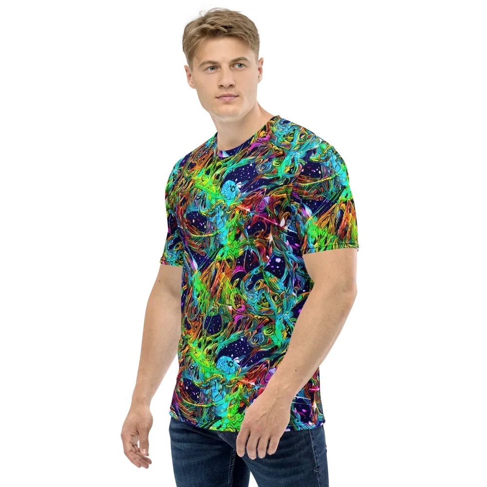 Neon Mythos on Men's Crew Neck T-Shirt — Left