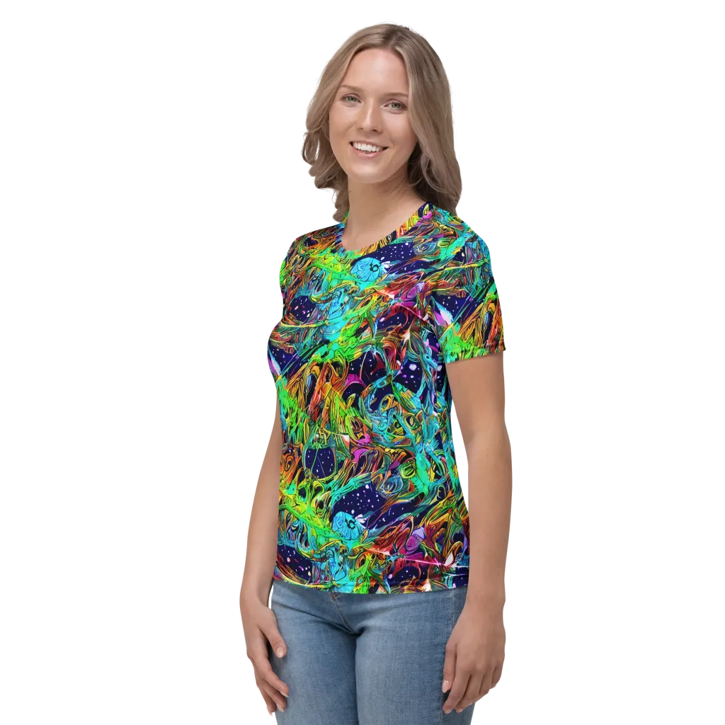 Neon Mythos on Women's Crew Neck T-Shirt — Left