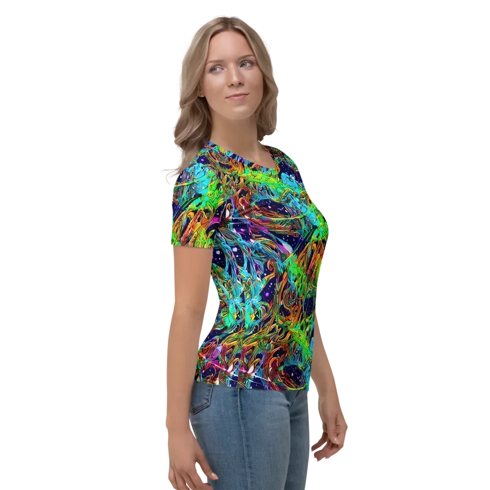 Neon Mythos on Women's Crew Neck T-Shirt — Right