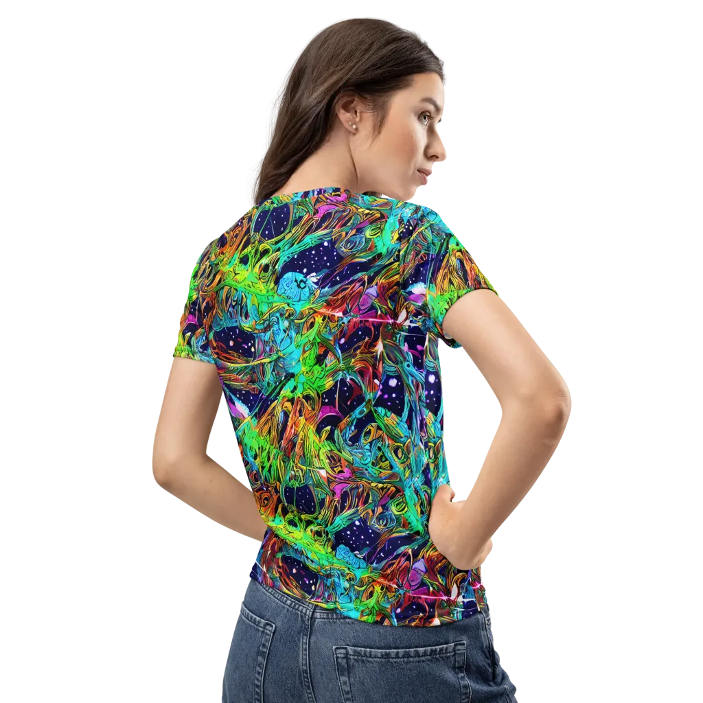 Neon Mythos on Women's Crew Neck T-Shirt — Back