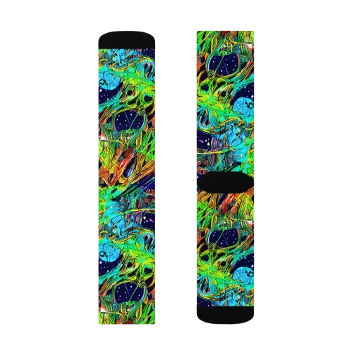 Neon Mythos on a Socks