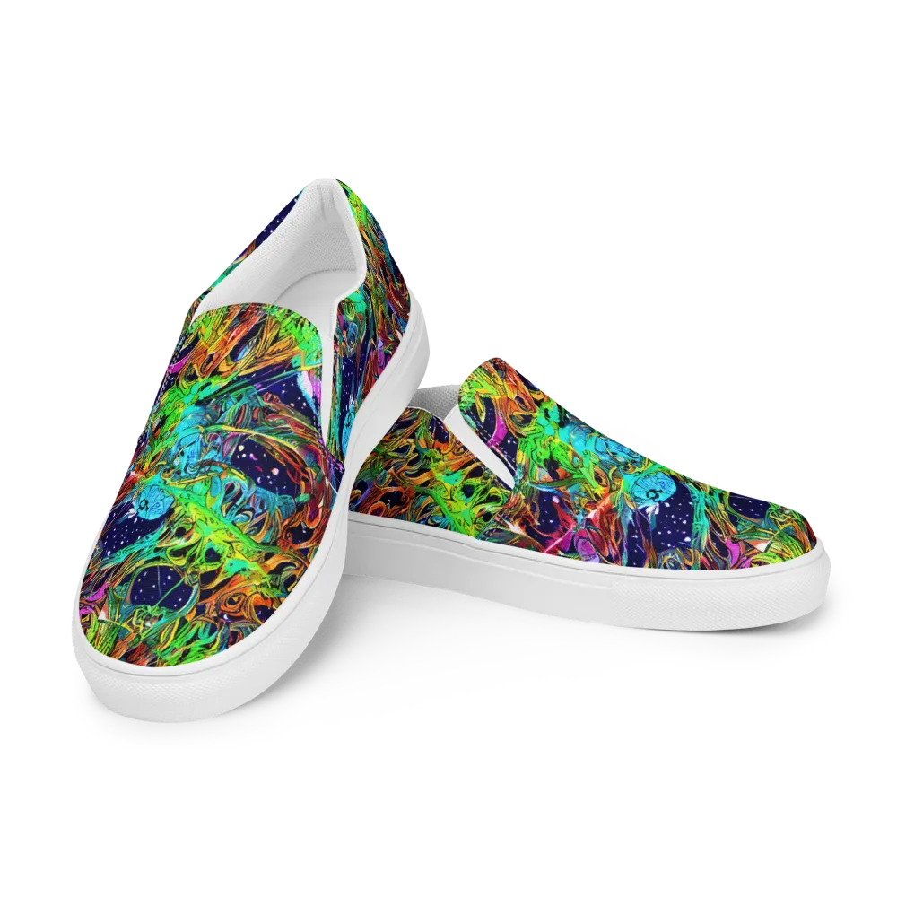 Neon Mythos on Women's Slip-On Canvas Shoes — Left Front