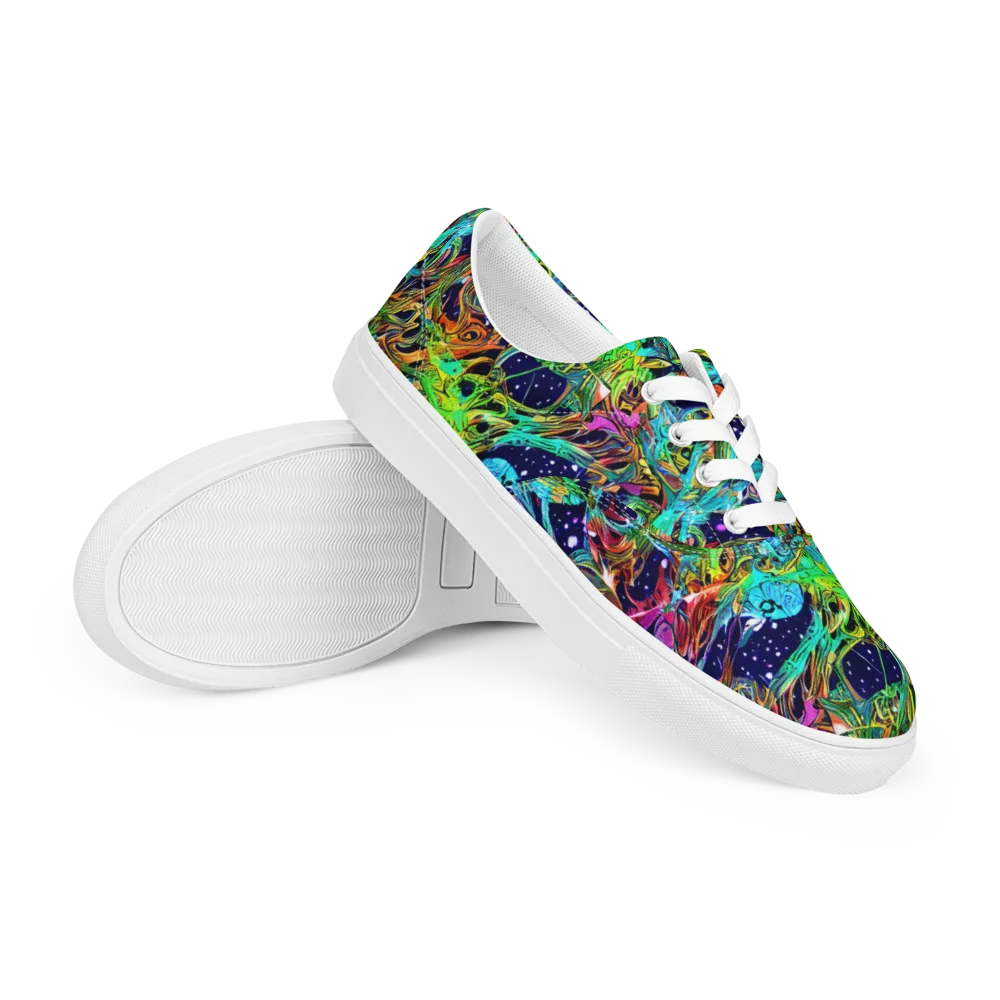 Neon Mythos on Men's Lace-Up Canvas Shoes — Right Front