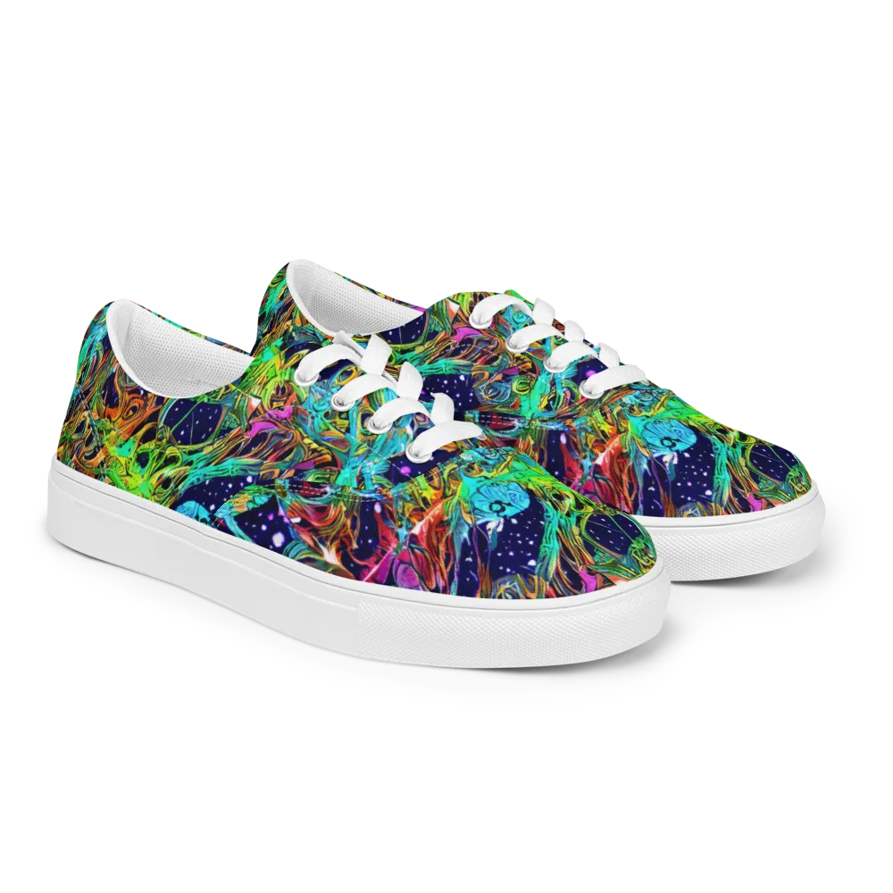 Neon Mythos on Men's Lace-Up Canvas Shoes — Right Front