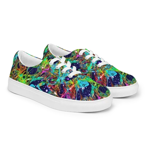 Neon Mythos on a Men's Lace-Up Canvas Shoes
