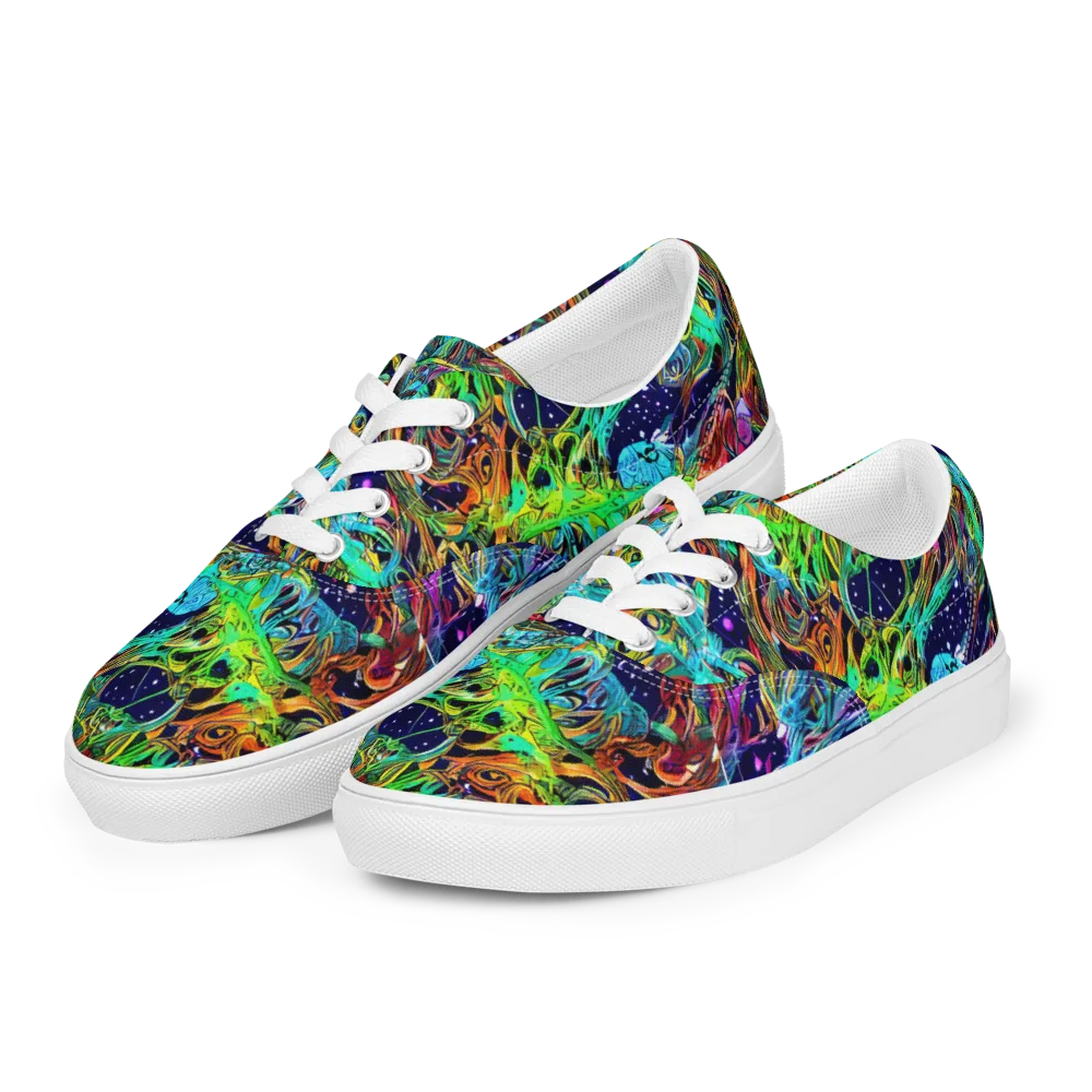 Neon Mythos on Men's Lace-Up Canvas Shoes — Left Front