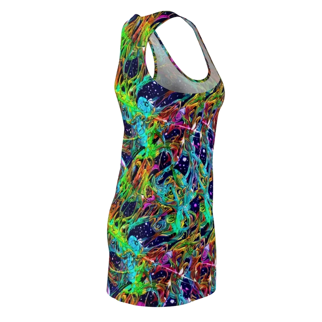 Neon Mythos on Racerback Dress — Back Side