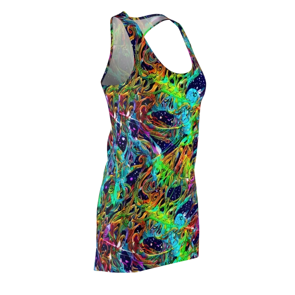 Neon Mythos on Racerback Dress — Front Side