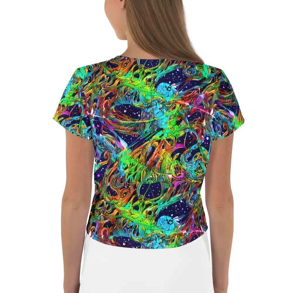 Neon Mythos on Crop Tee — Back