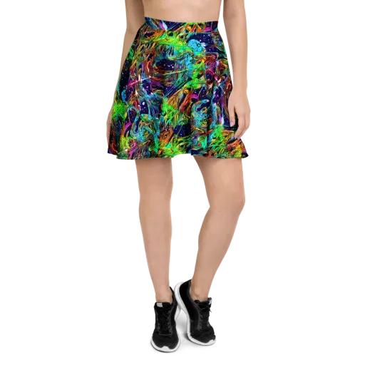 Neon Mythos on a Skater Skirt