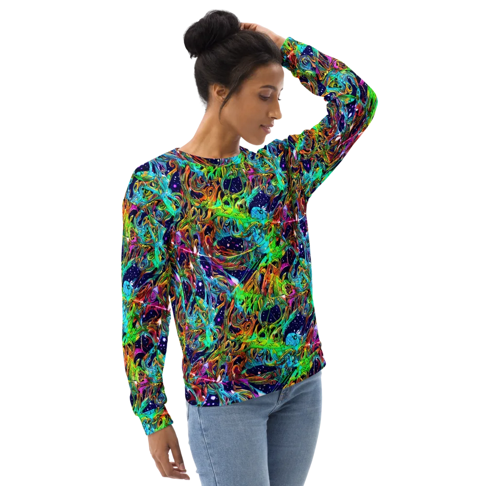 Neon Mythos on Sweatshirt — Right Front