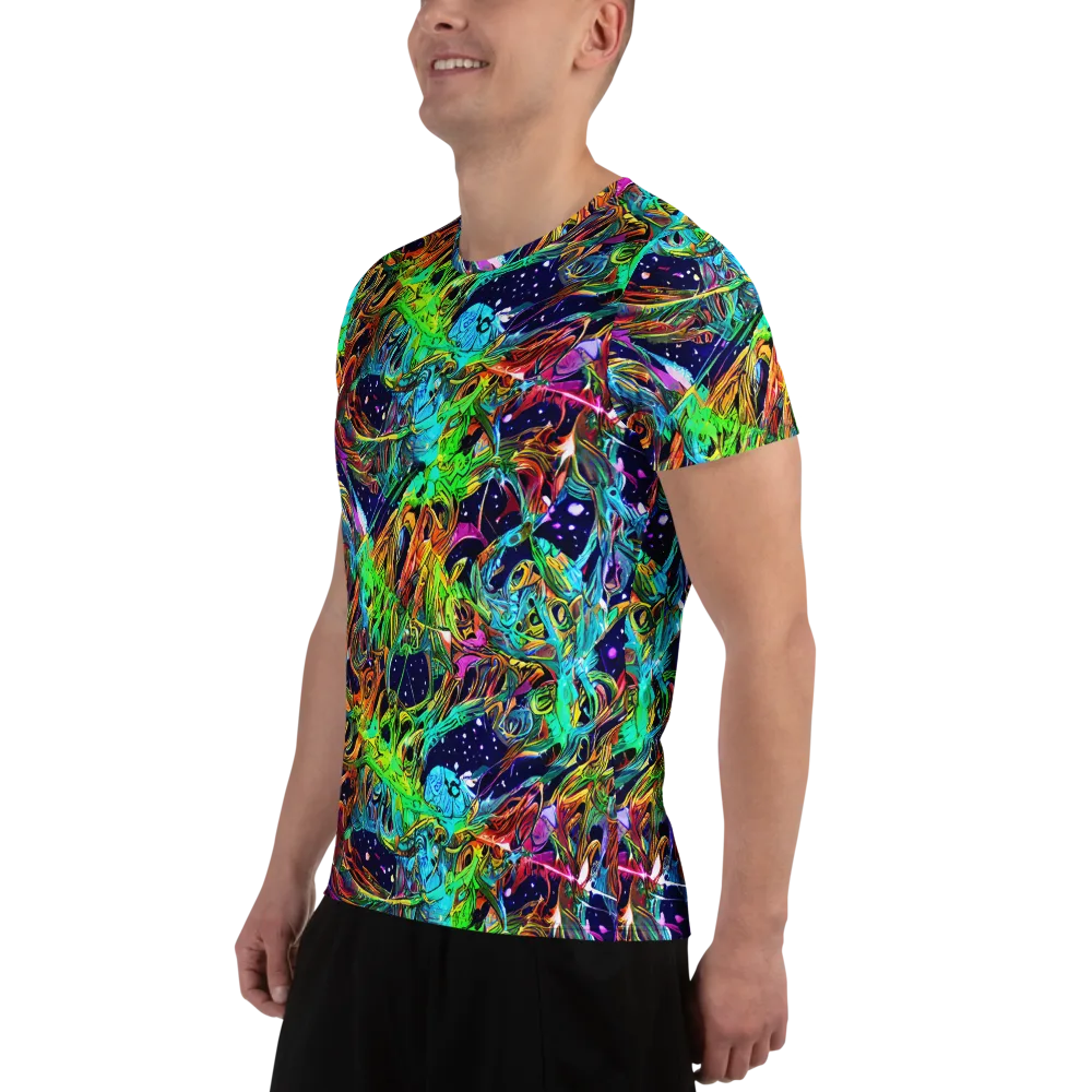 Neon Mythos on Men's Athletic T-Shirt — Left