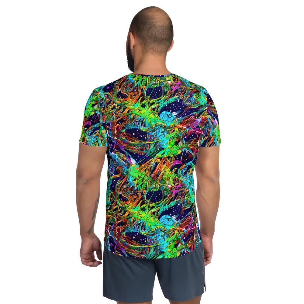 Neon Mythos on Men's Athletic T-Shirt — Back