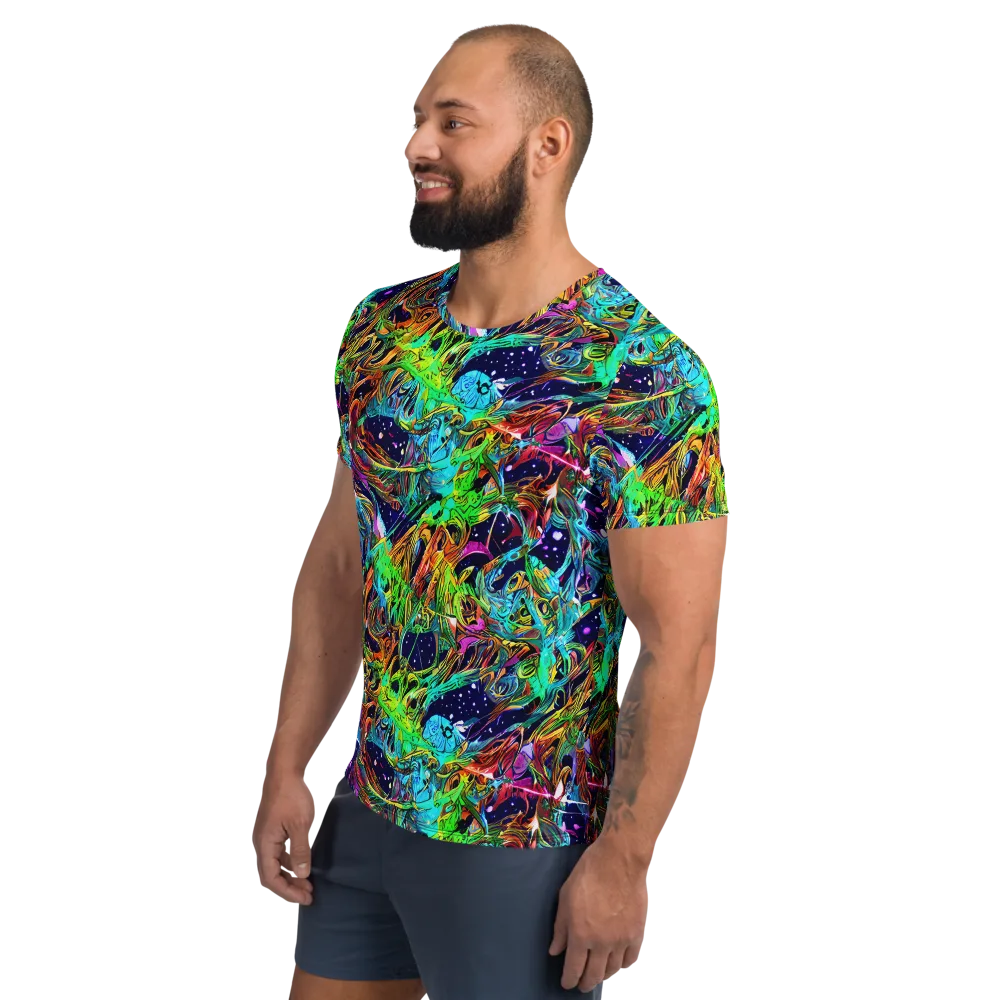 Neon Mythos on Men's Athletic T-Shirt — Left