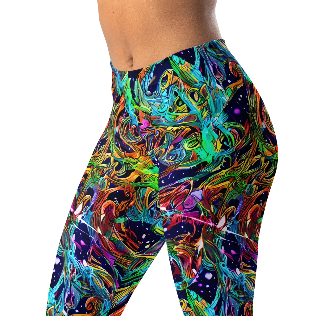 Neon Mythos on Leggings — Left Front