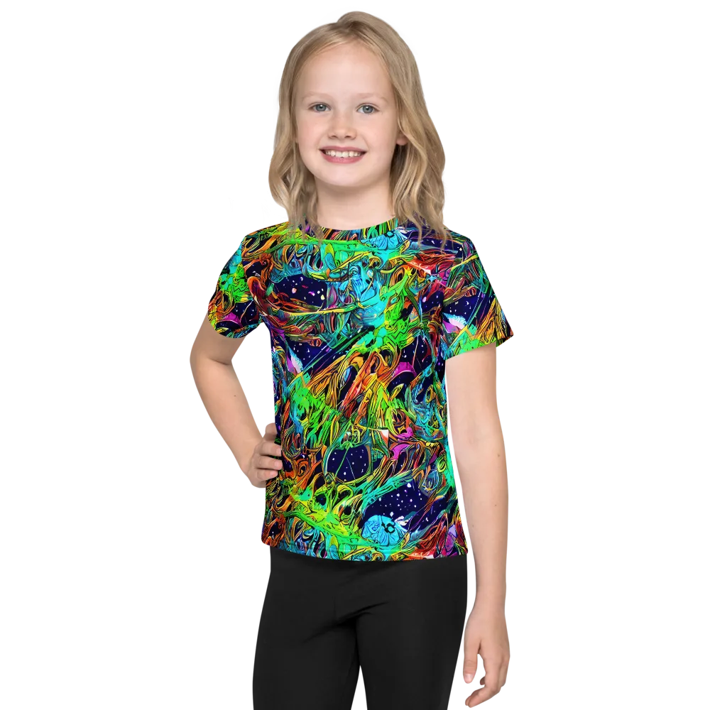 Neon Mythos on Kids Crew Neck T-Shirt — Front