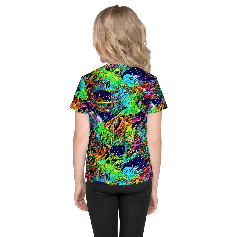 Neon Mythos on Kids Crew Neck T-Shirt — Back