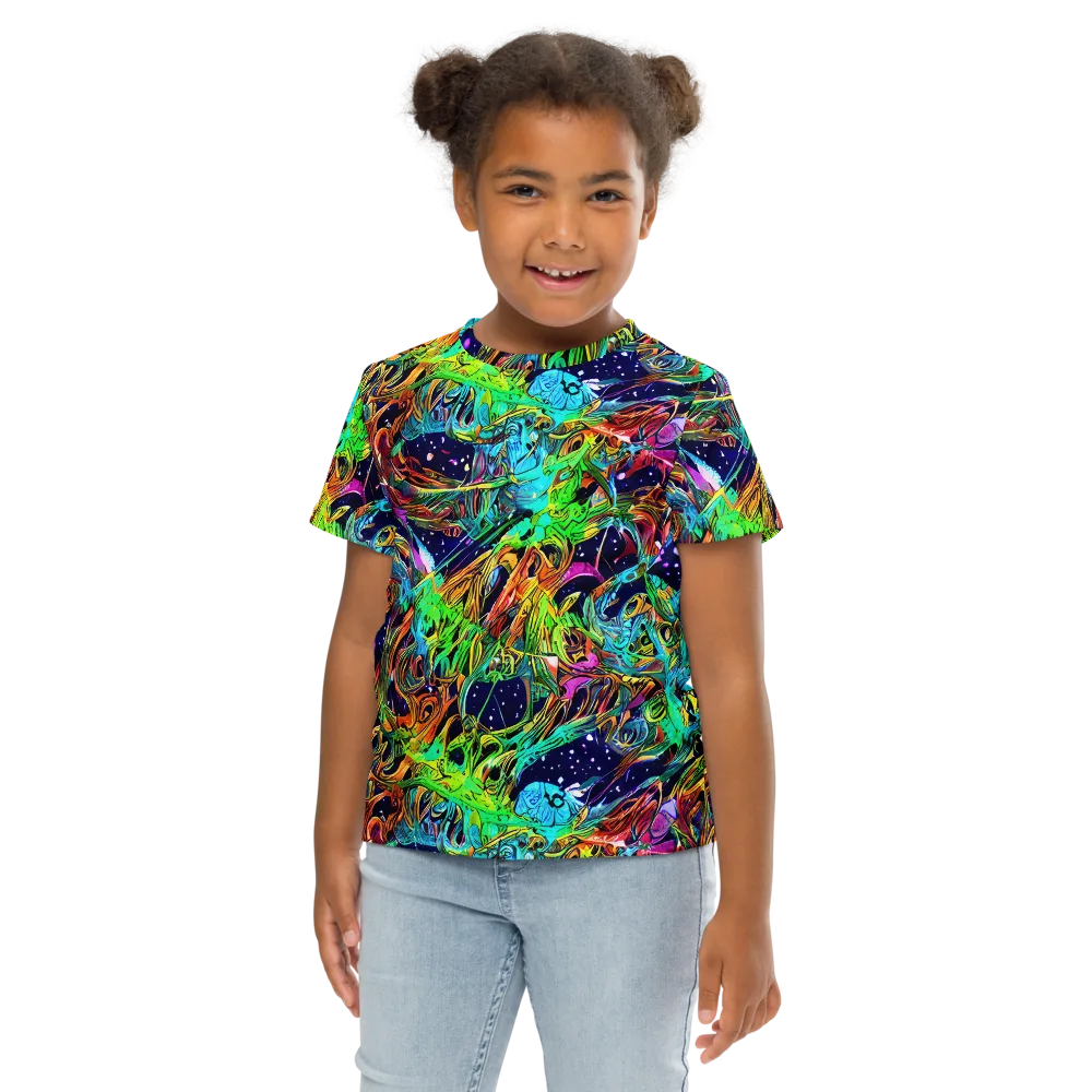 Neon Mythos on Kids Crew Neck T-Shirt — Front