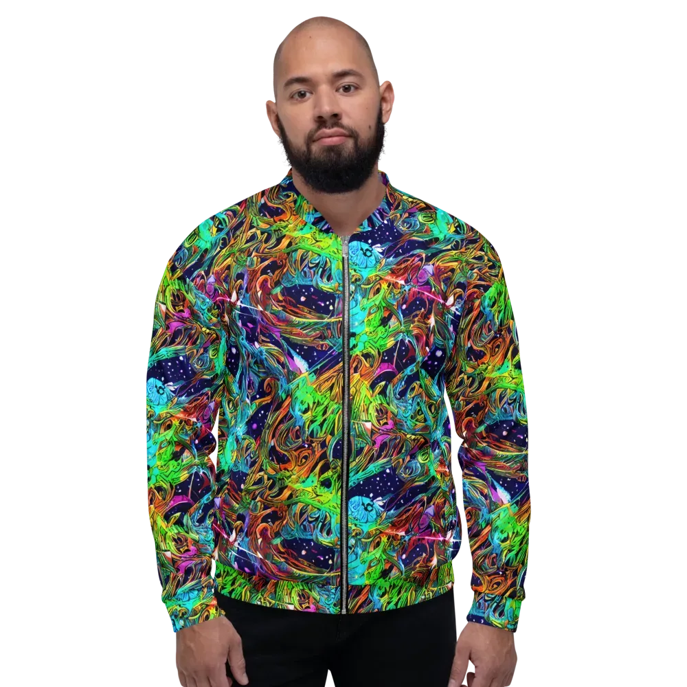 Neon Mythos on Bomber Jacket — Front