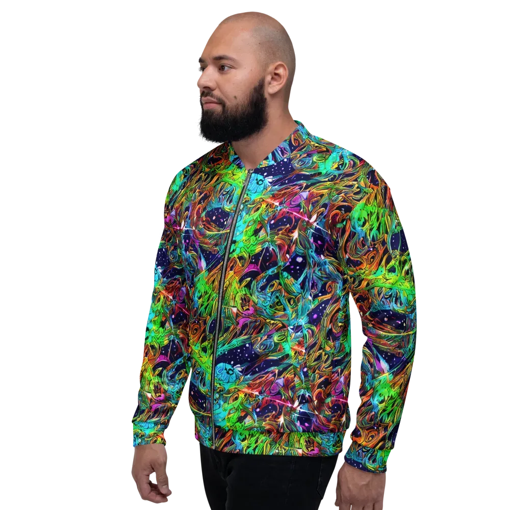 Neon Mythos on Bomber Jacket — Left