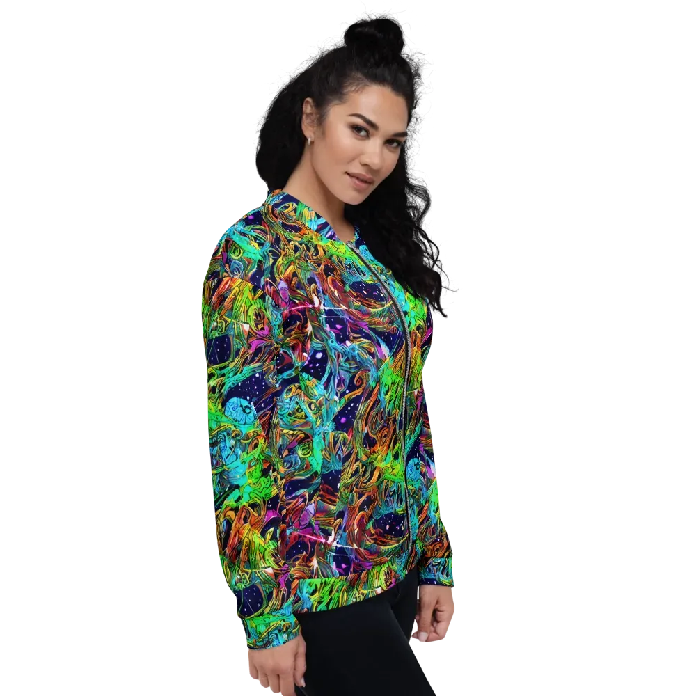 Neon Mythos on Bomber Jacket — Right
