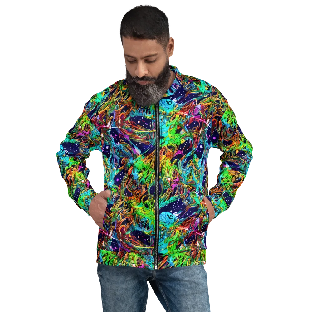 Neon Mythos on Bomber Jacket — Front
