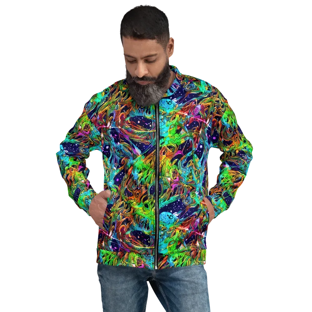 Neon Mythos on Bomber Jacket — Front