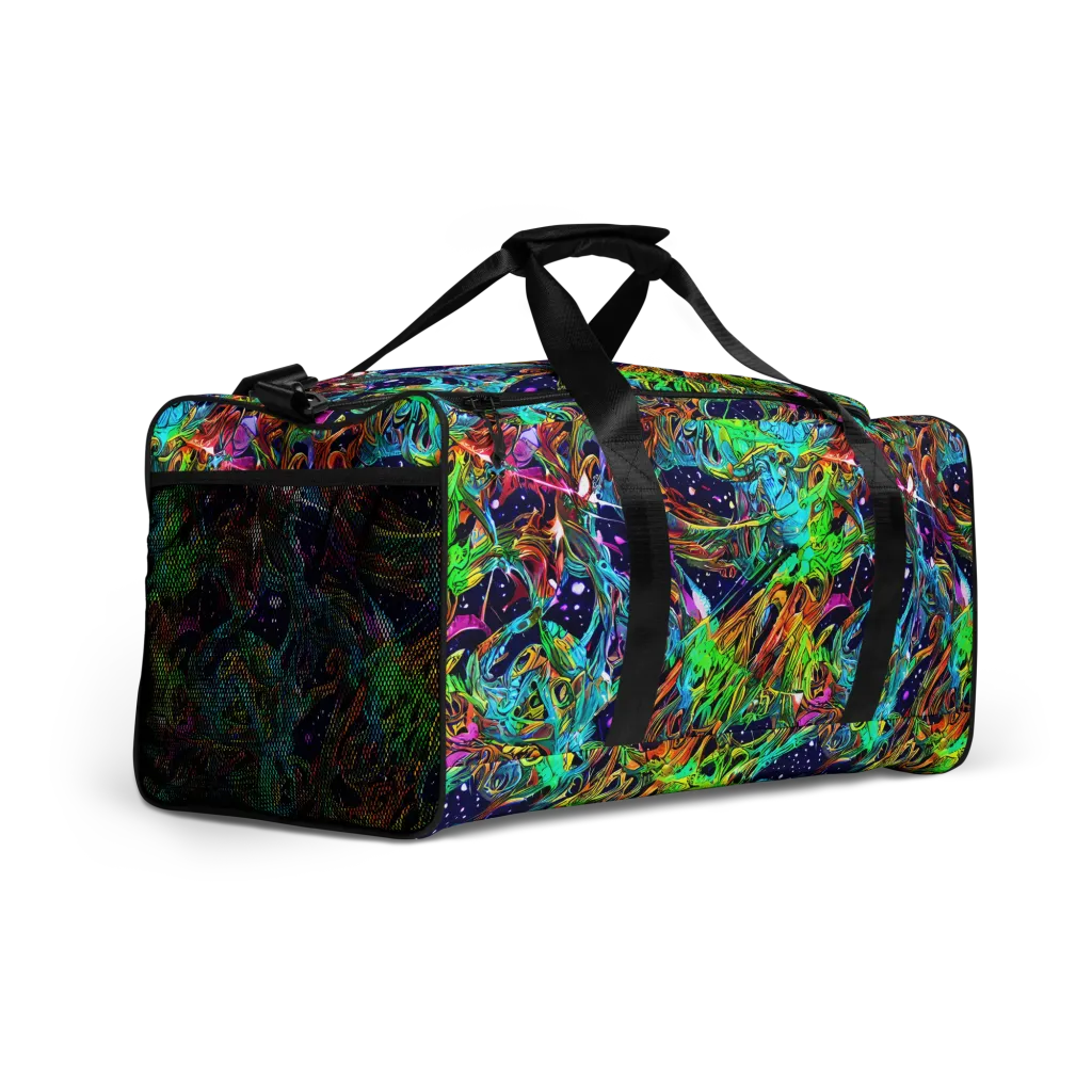 Neon Mythos on Duffle Bag — Right Front