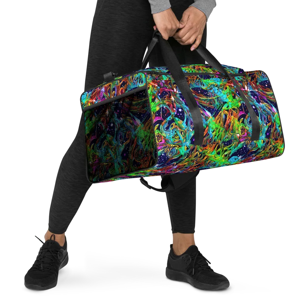 Neon Mythos on Duffle Bag — Right Front