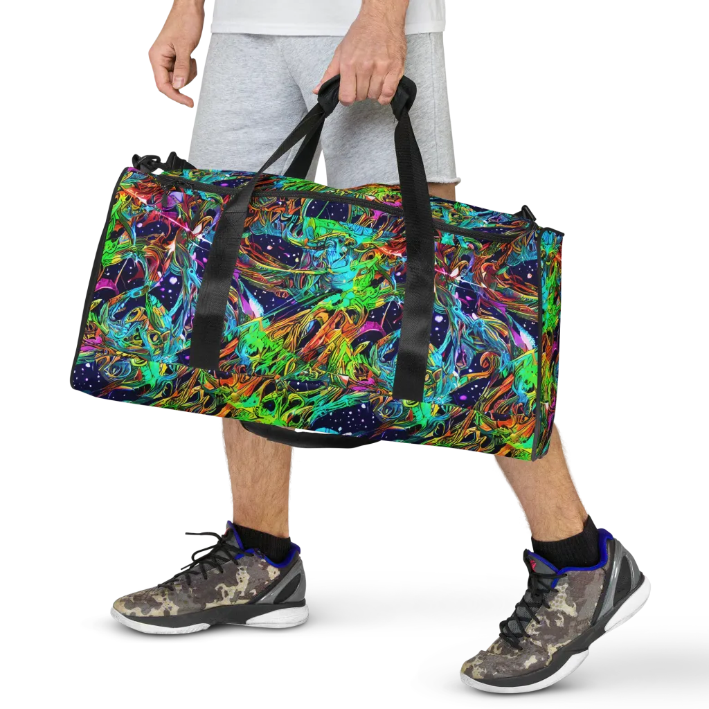 Neon Mythos on Duffle Bag — Front