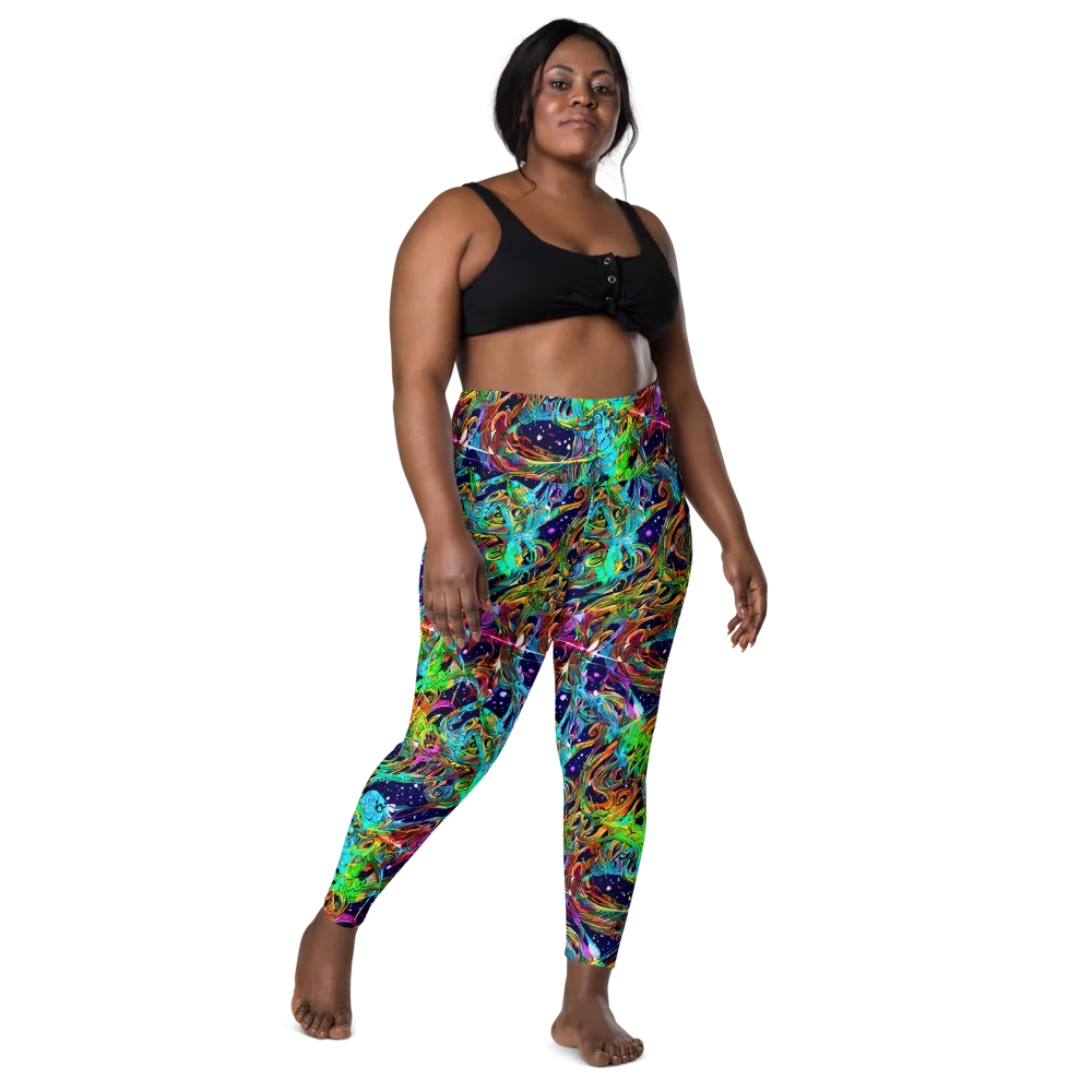Neon Mythos on Leggings with Pockets — Front