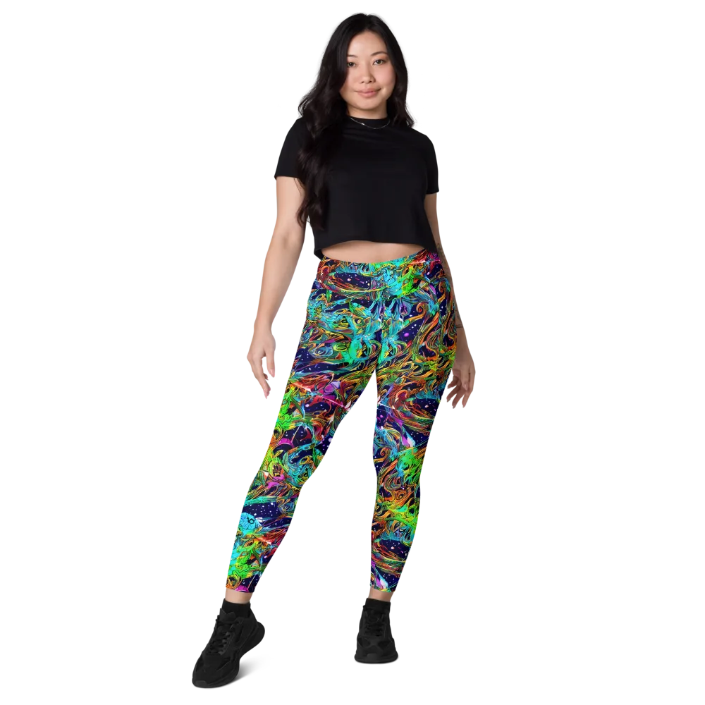 Neon Mythos on Leggings with Pockets — Front