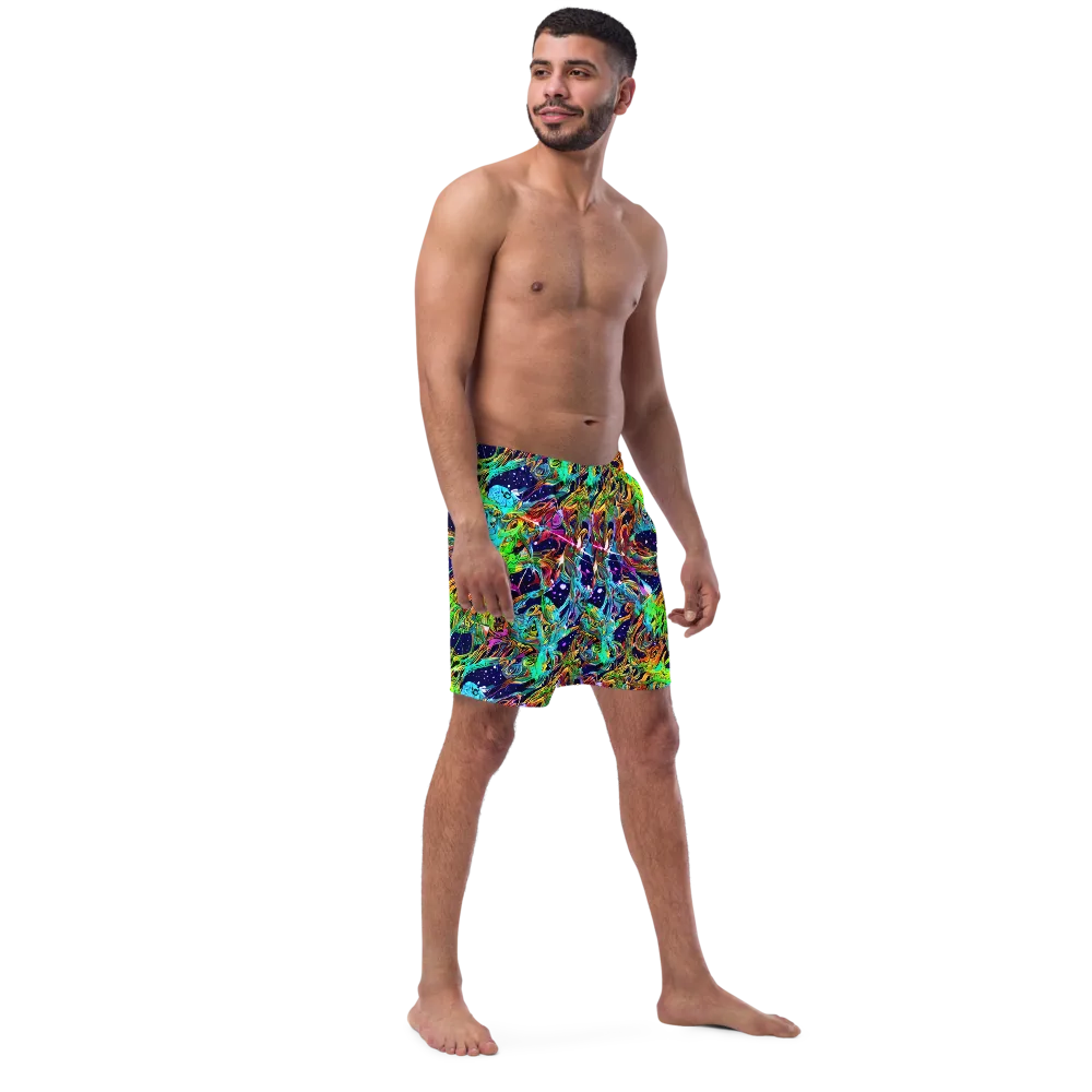 Neon Mythos on Swim Trunks — Right Front