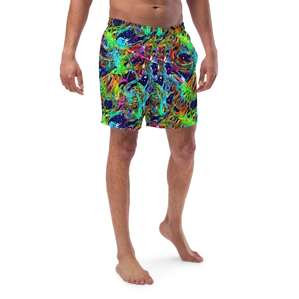 Neon Mythos on Swim Trunks — Front