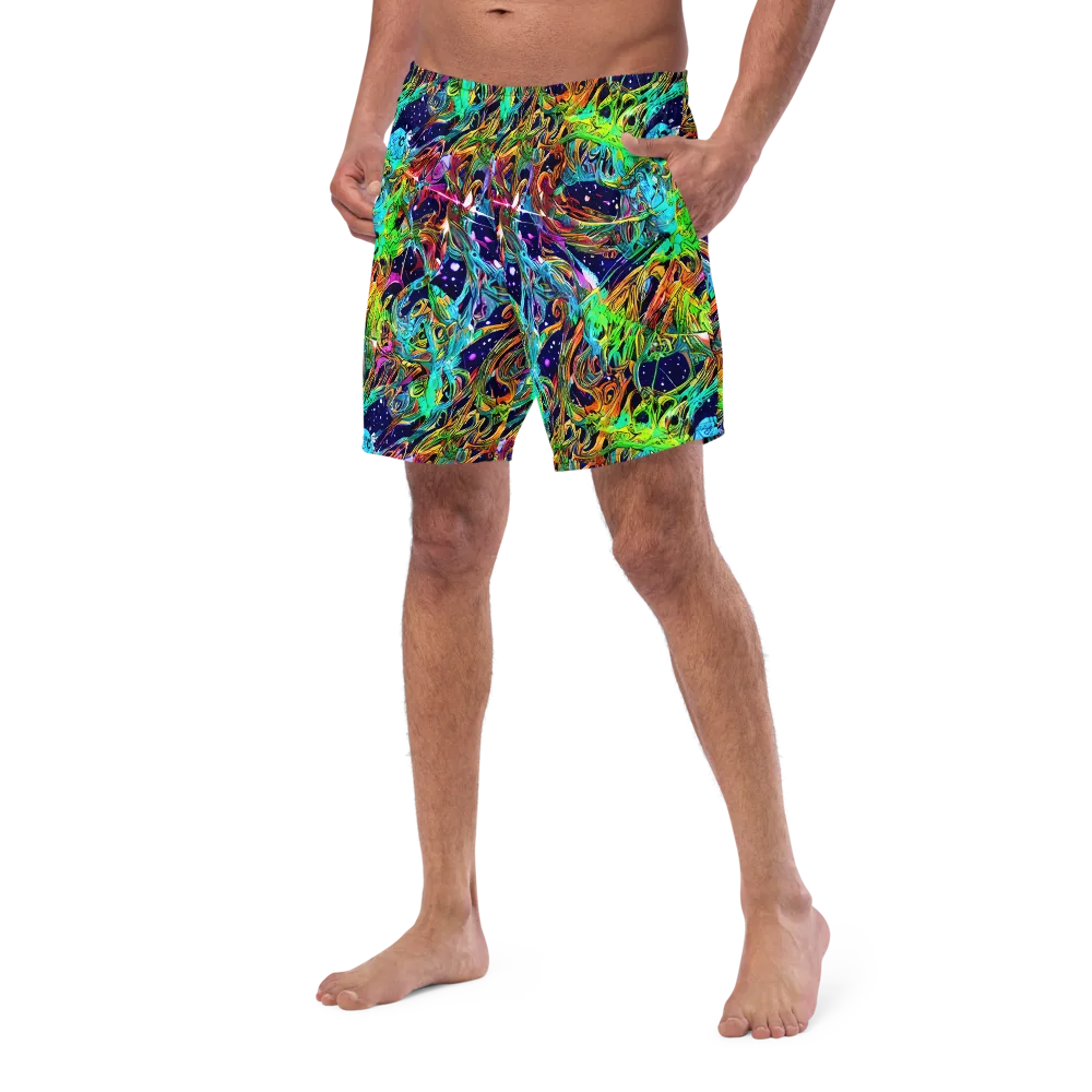 Neon Mythos on Swim Trunks — Left Front