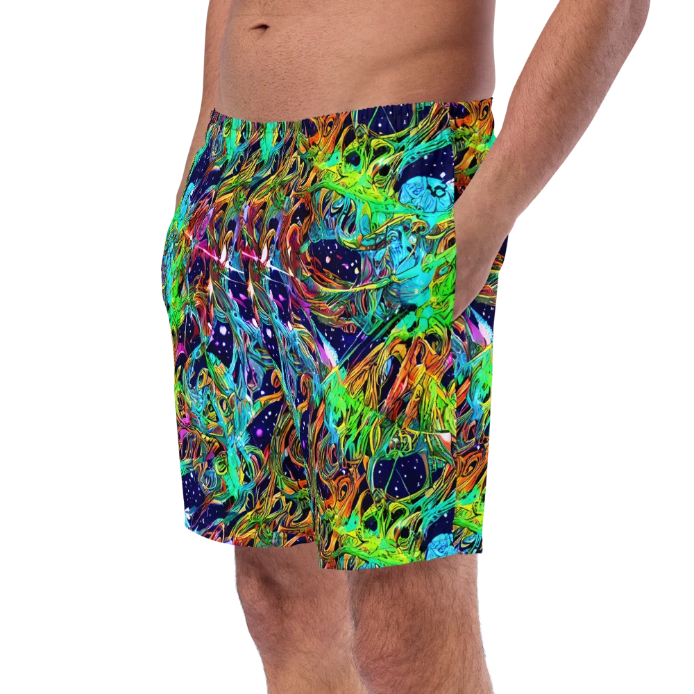 Neon Mythos on Swim Trunks — Left Front