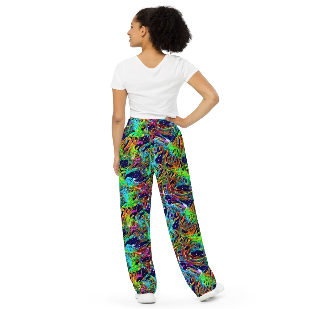 Neon Mythos on Wide-Leg Pants — Back