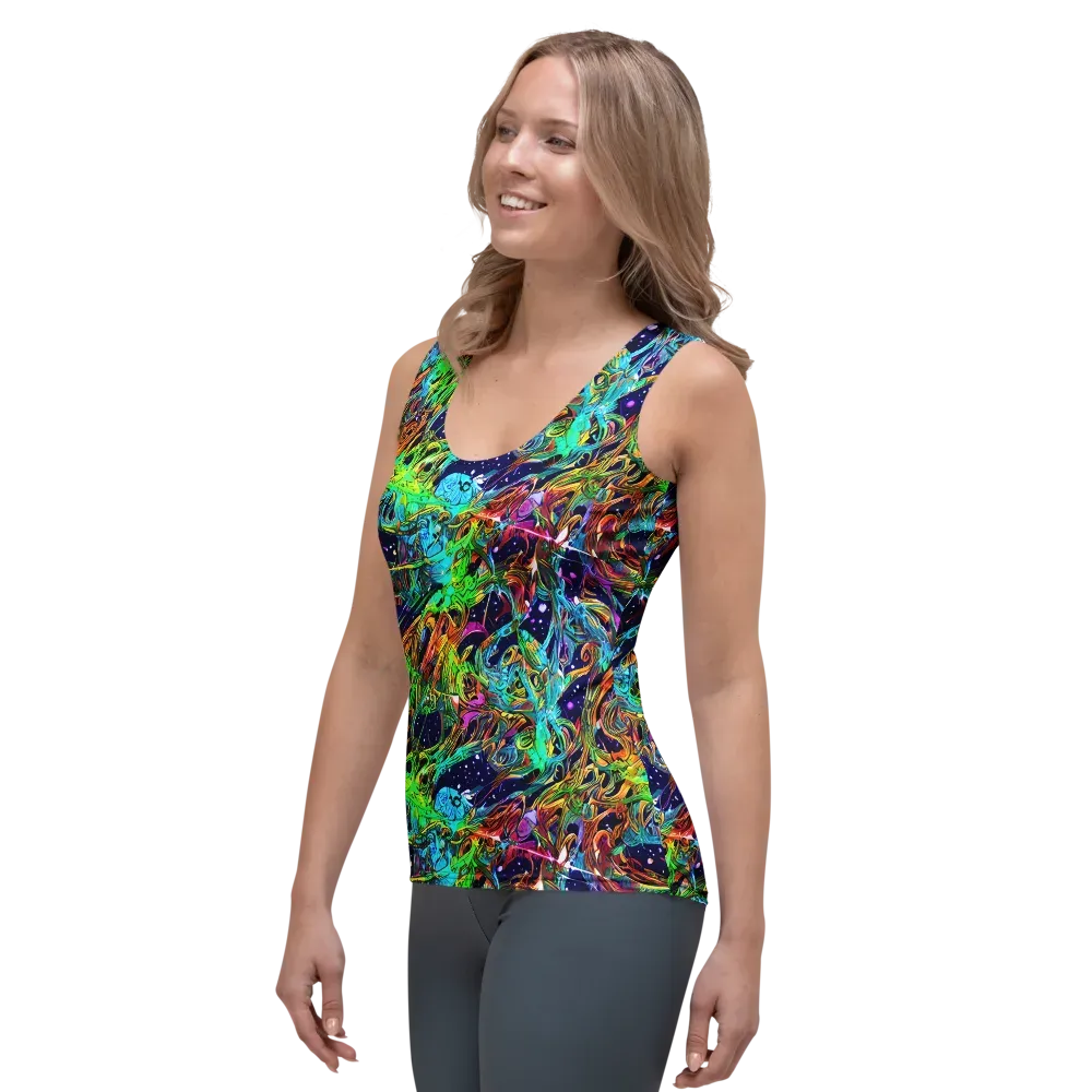 Neon Mythos on Women's Tank Top — Left Front