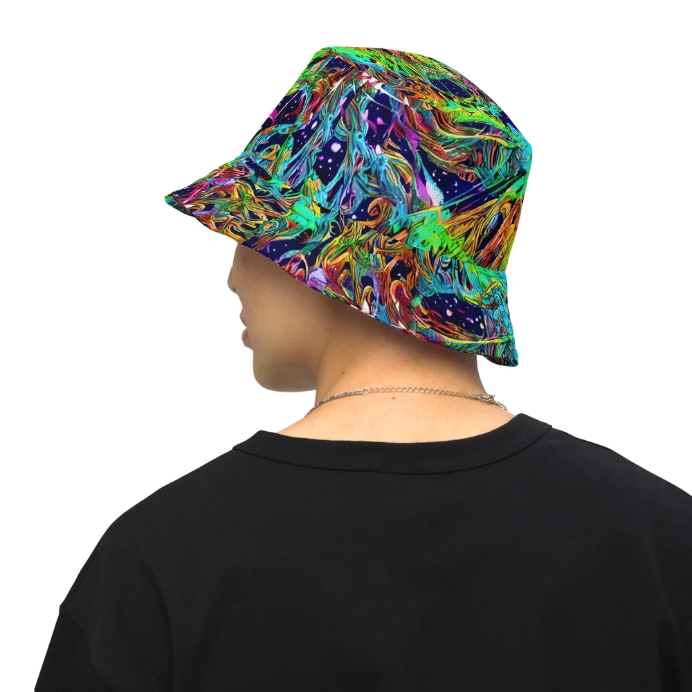 Neon Mythos on Reversible Bucket Hat — Back Inside