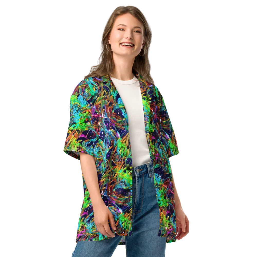 Neon Mythos on Button Shirt — Front