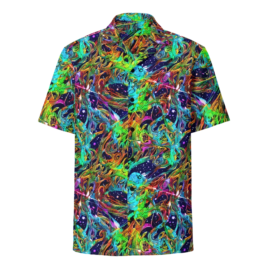 Neon Mythos on Button Shirt — Front