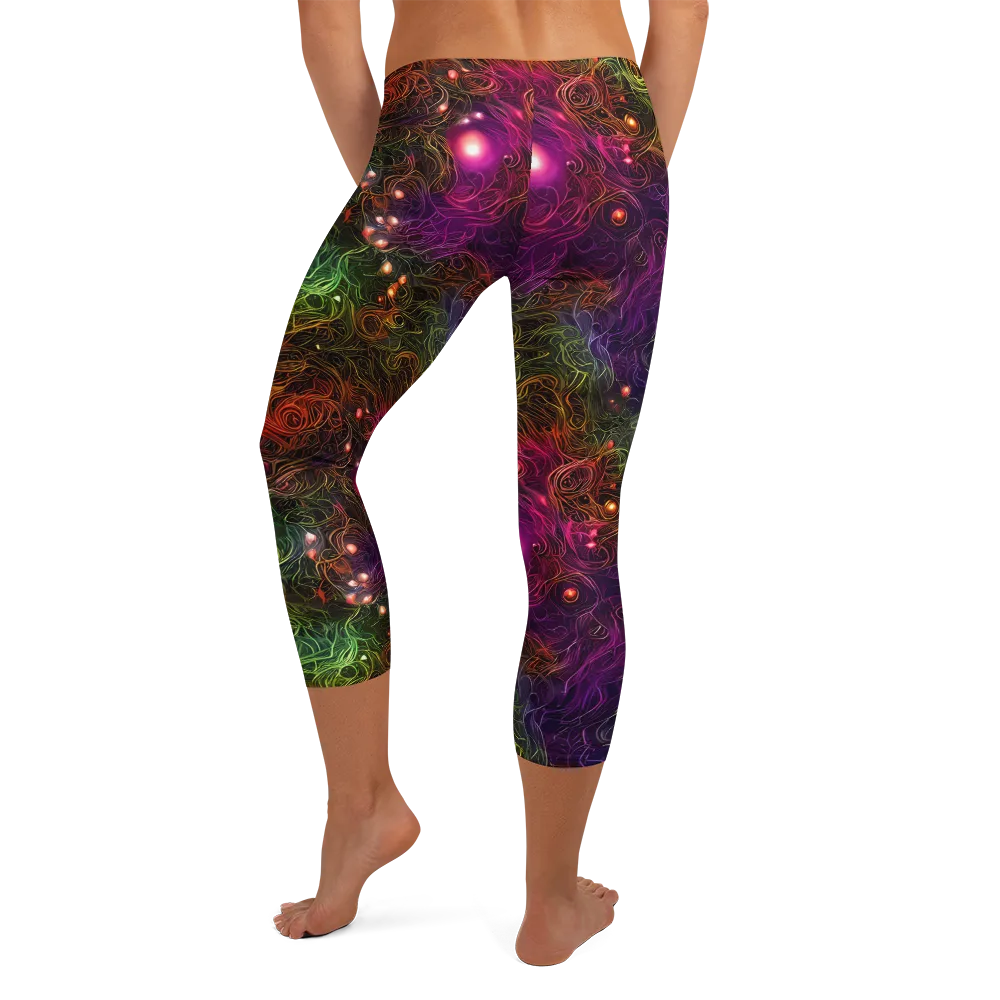 Cosmic Tendrils on Capri Leggings — Back