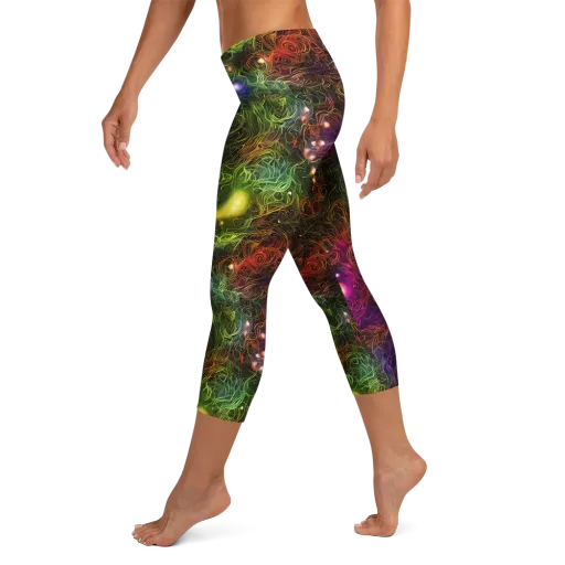 Cosmic Tendrils on a Capri Leggings