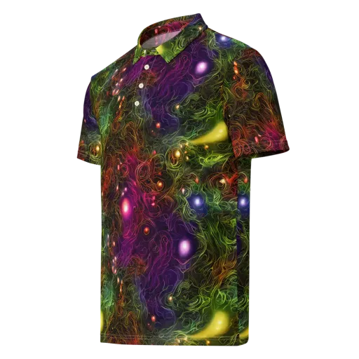 Cosmic Tendrils on a Men's Slim Fit Polo Shirt