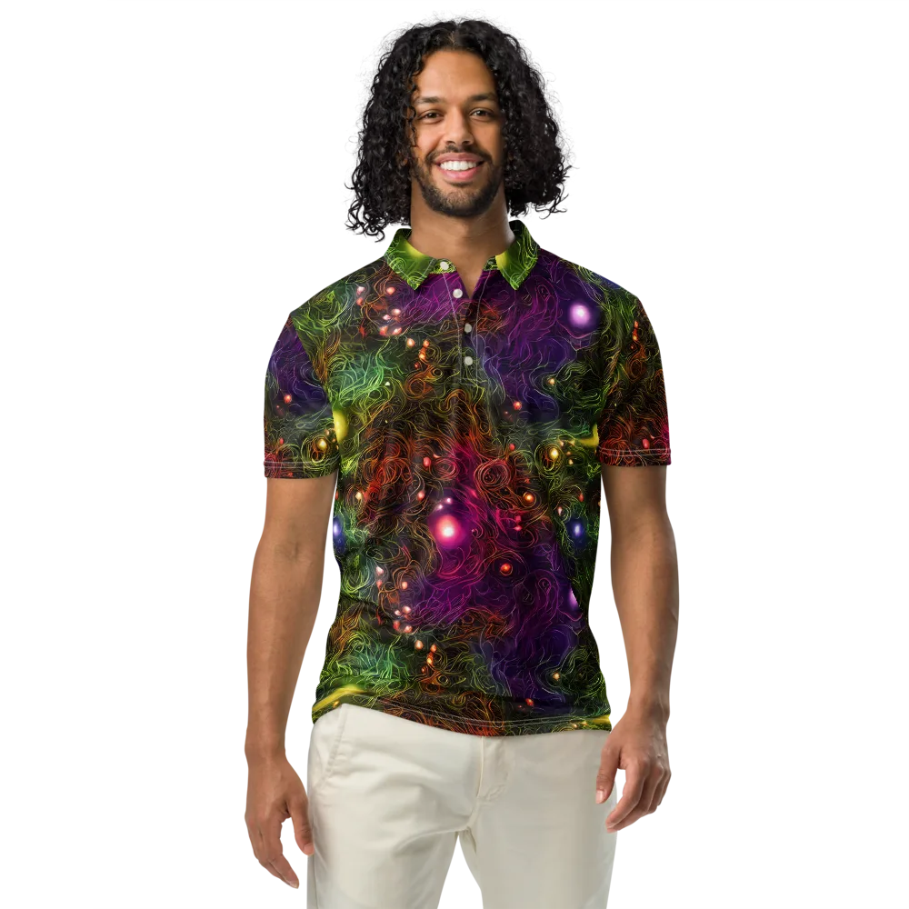 Cosmic Tendrils on Men's Slim Fit Polo Shirt — Front