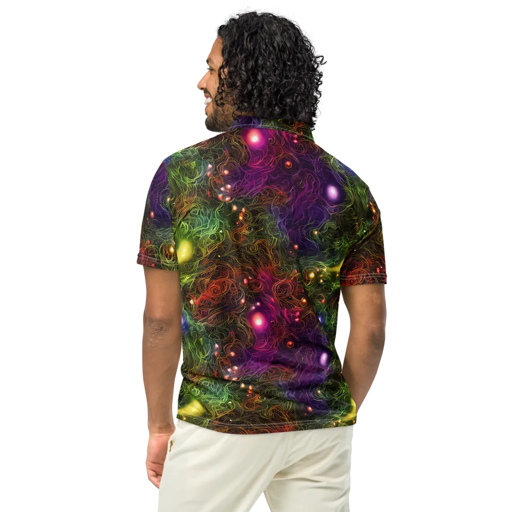 Cosmic Tendrils on Men's Slim Fit Polo Shirt — Back