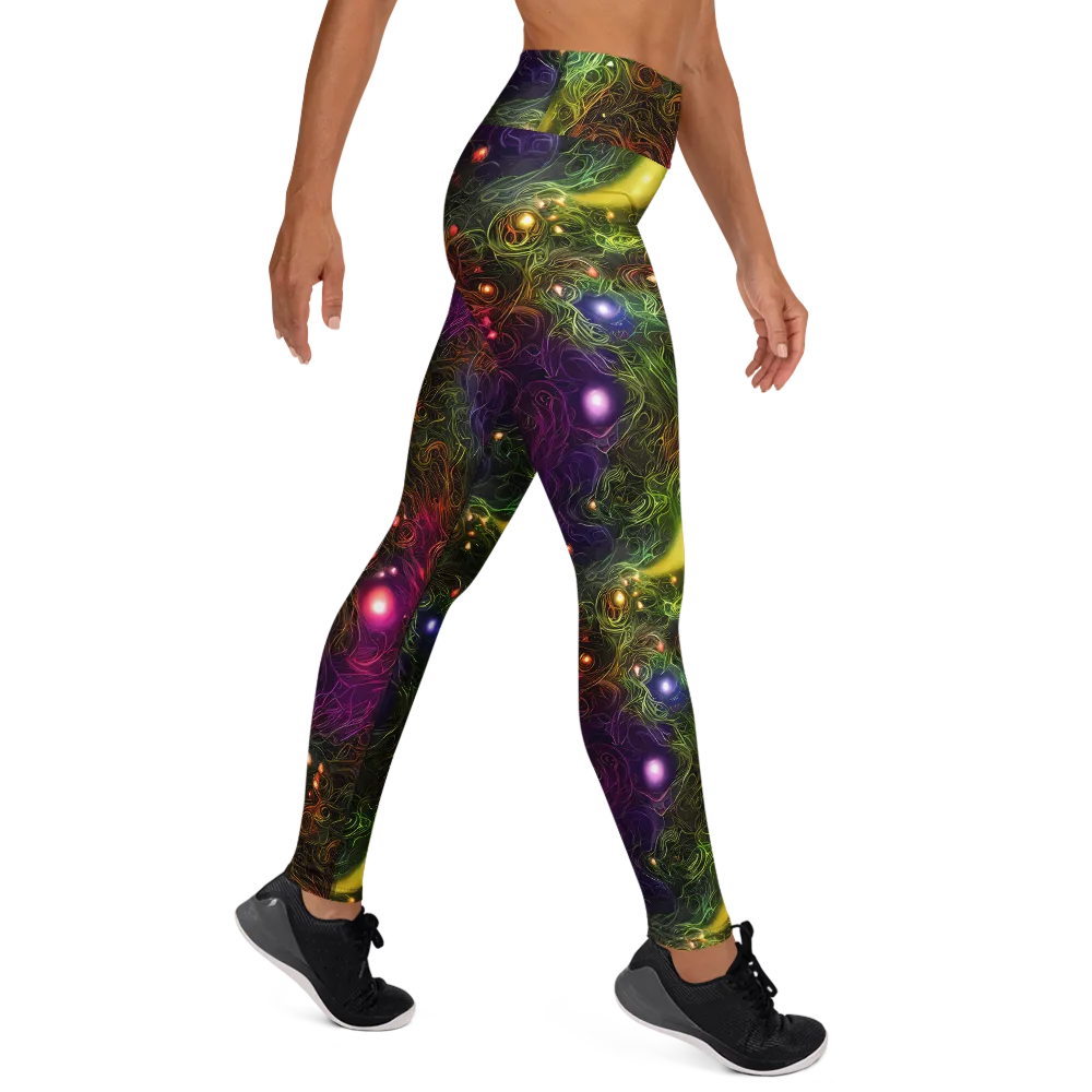 Cosmic Tendrils on Yoga Leggings — Right