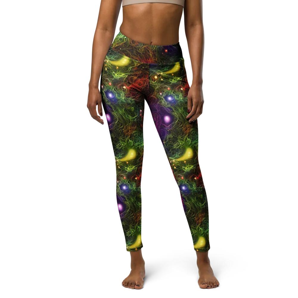 Cosmic Tendrils on Yoga Leggings — Front