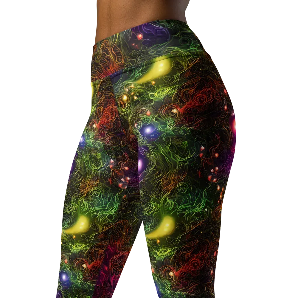 Cosmic Tendrils on Yoga Leggings — Left Front