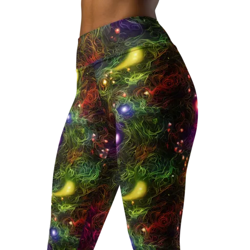 Cosmic Tendrils on a Yoga Leggings